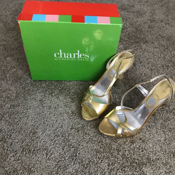 Gold Charles by Charles David heels - Picture 2 of 2